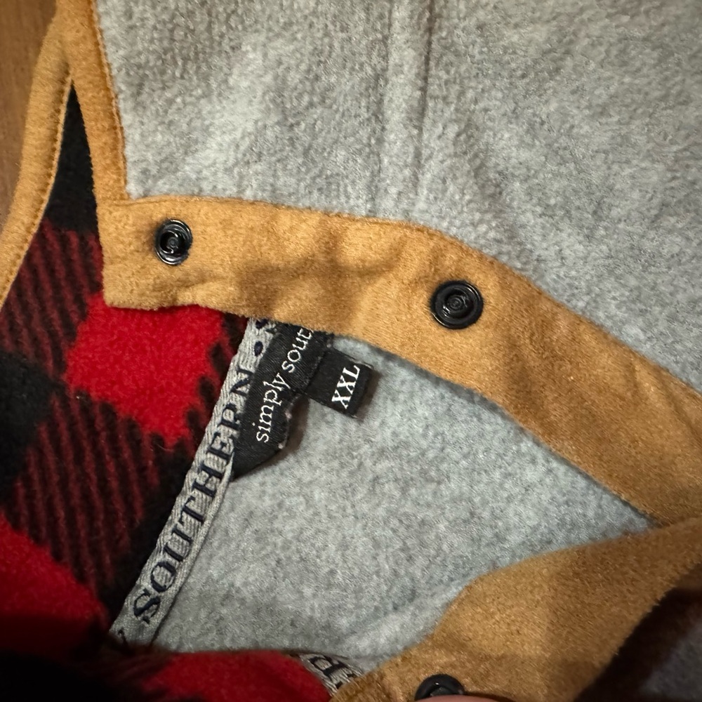 Red and Gray Plaid Pullover - Picture 2 of 2